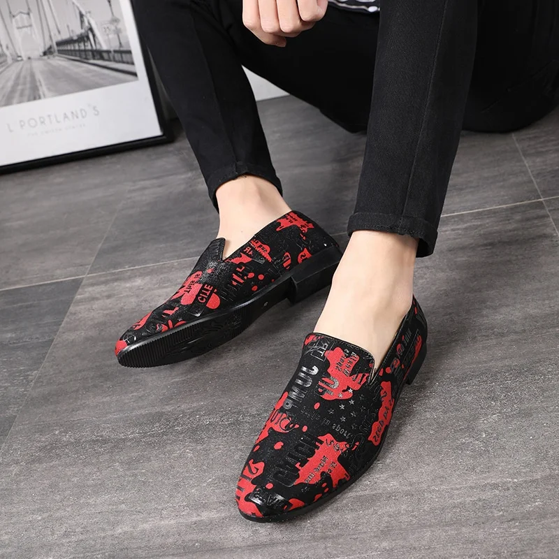  Мужская обувь без шнуровки SS0499 в европейском стиле повседневная для парикмахеров 2019