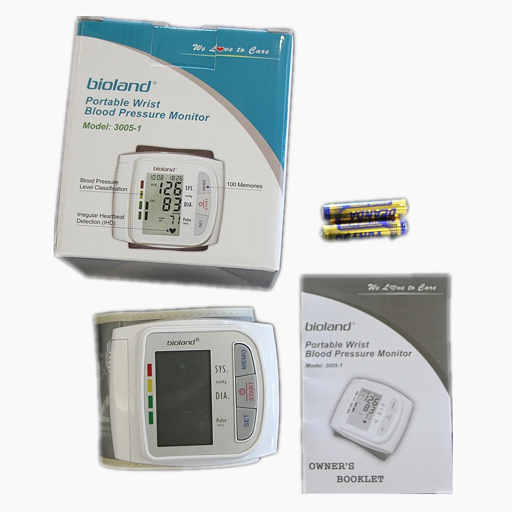 
automatic heart beat wrist blood pressure monitor 