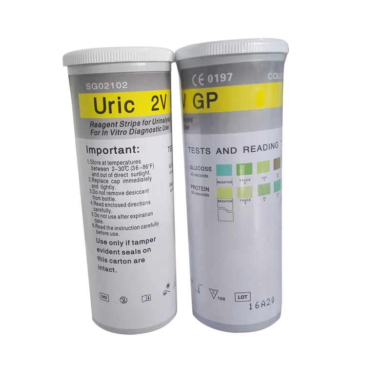 Urine test paper 2 parameters urine reagent test strips glucose protein