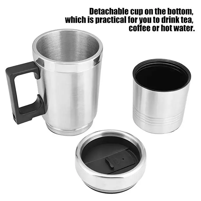 12V 300ml + 200ml Portable In-car Heated Travel Mug