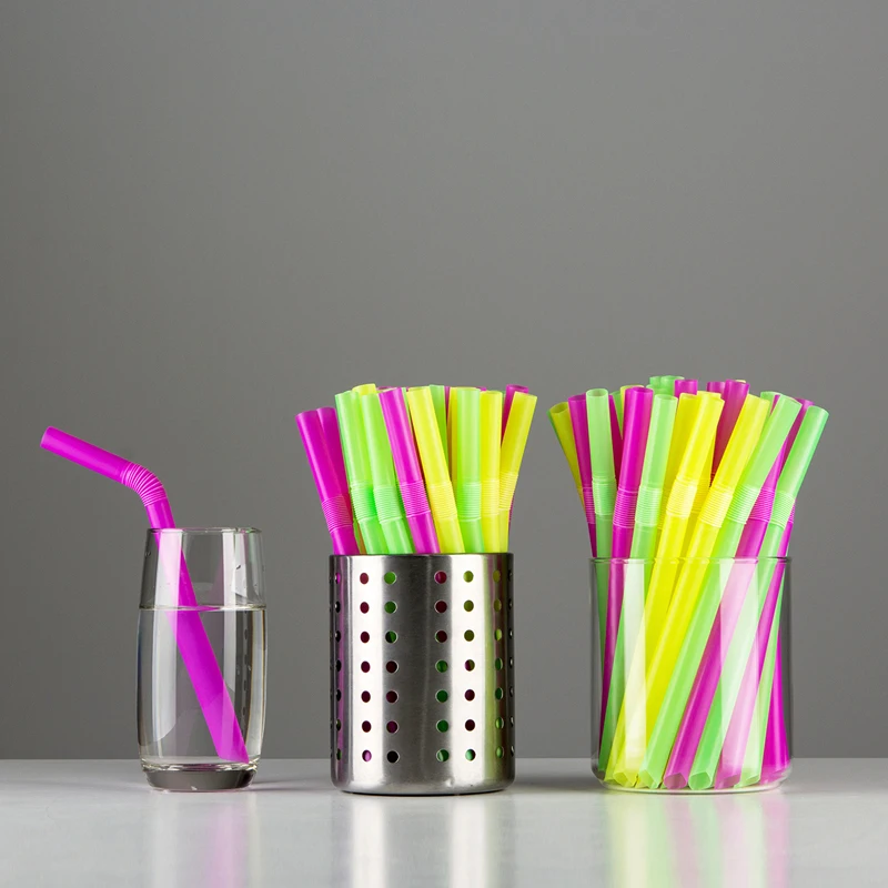 extra long jumbo mega multi coloured plastic drinking party straws