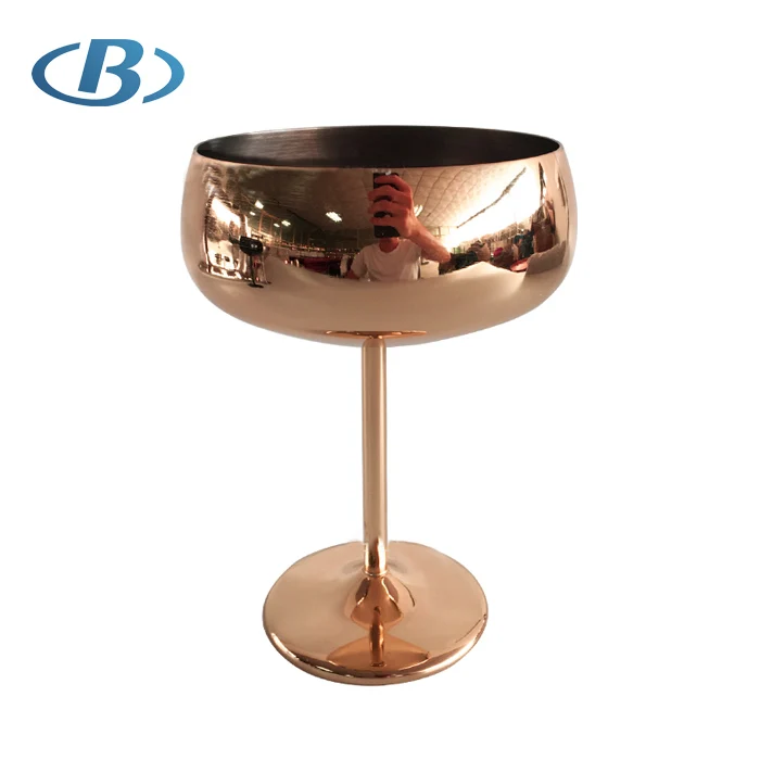 High Quality Copper Stainless Steel Cocktail Glass