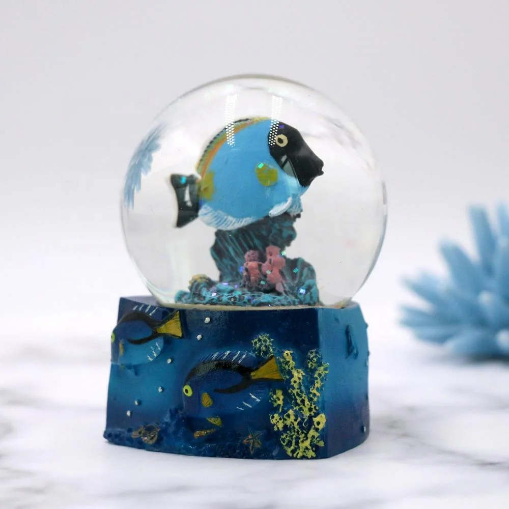 Custom 3D grouper sour plastic snow globe whole as travel gift Snow Globe Christmas