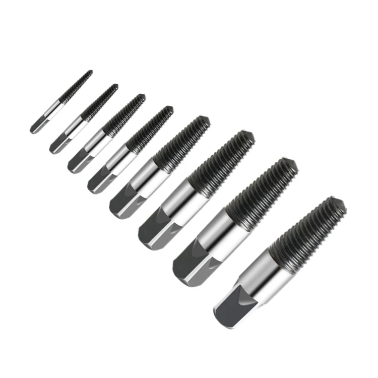 8pcs damaged Broken Pipe tube repair tools Bolt Screw Extractor and Remover Set for 1/8 to 1 inch 25 35 45mm