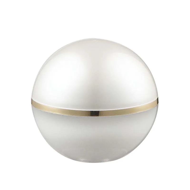 Modern design high quality luxury small round ball white cosmetic eye cream jar
