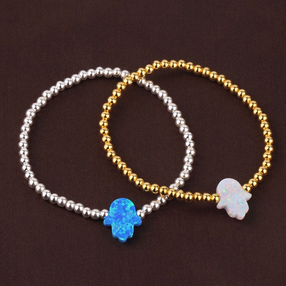 2023 новый стиль, 925 серебряные бусины, синий браслет с опалом