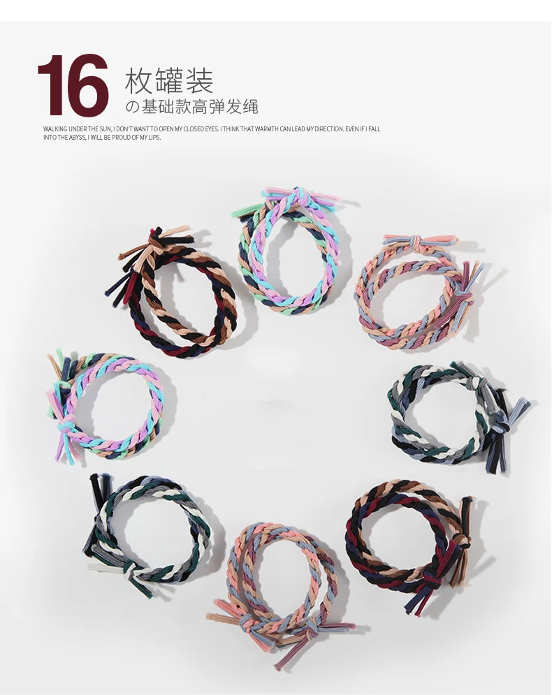factory supply elegant strong braided elastic hair band with knotted bow