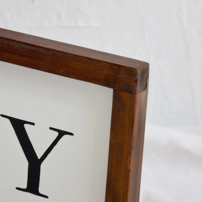 Modern Home Interior Decor Sign Decor Wall Hanging Arts and Craft Gather Small Wood Elegant Logo Love Europe Square Customized