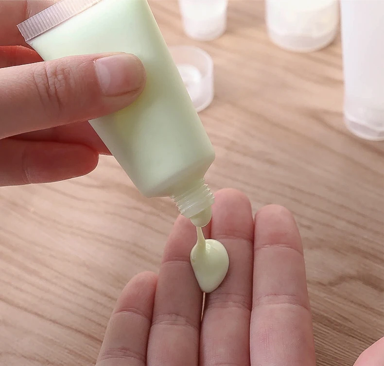 Clear Transparent frosted Cosmetic Plastic Soft Tube for face wash eyelash container