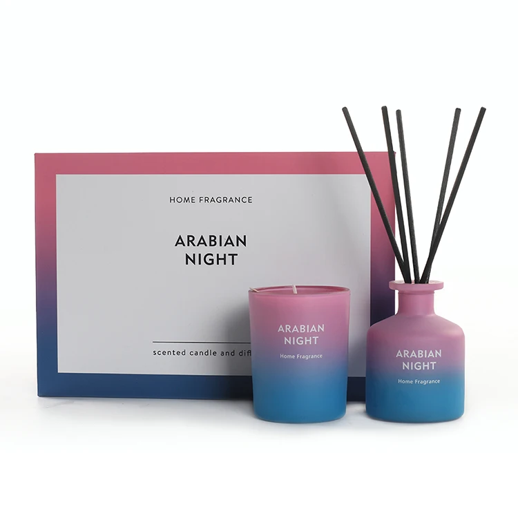 
M&SENSE Unique Design Reed Diffuser Candle Gift Box Set 