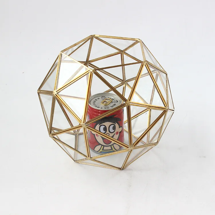 Wholesale plant glass container glass ball Geometric Stained Glass vase Terrarium Round Ball