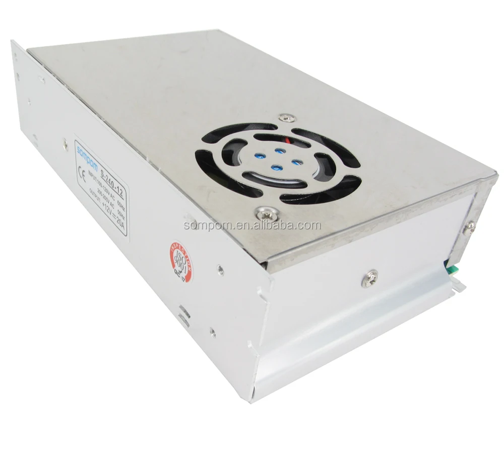 Sompom AC/DC 250 Вт 12 В 20A импульсный источник питания постоянного напряжения светодиодный драйвер 3D питания