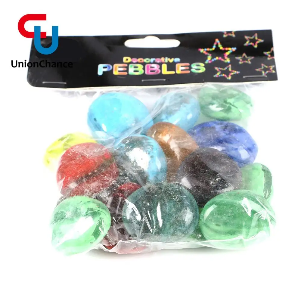 400G Colorful Glass Marble For Fish Tank & Flowerpot Decoration