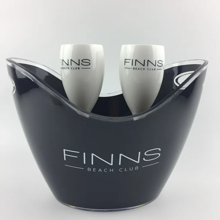 Ice Bucket Clear Acrylic 3.5 Liter Good for up to 2 Wine or Champagne Bottles Ice Bucket