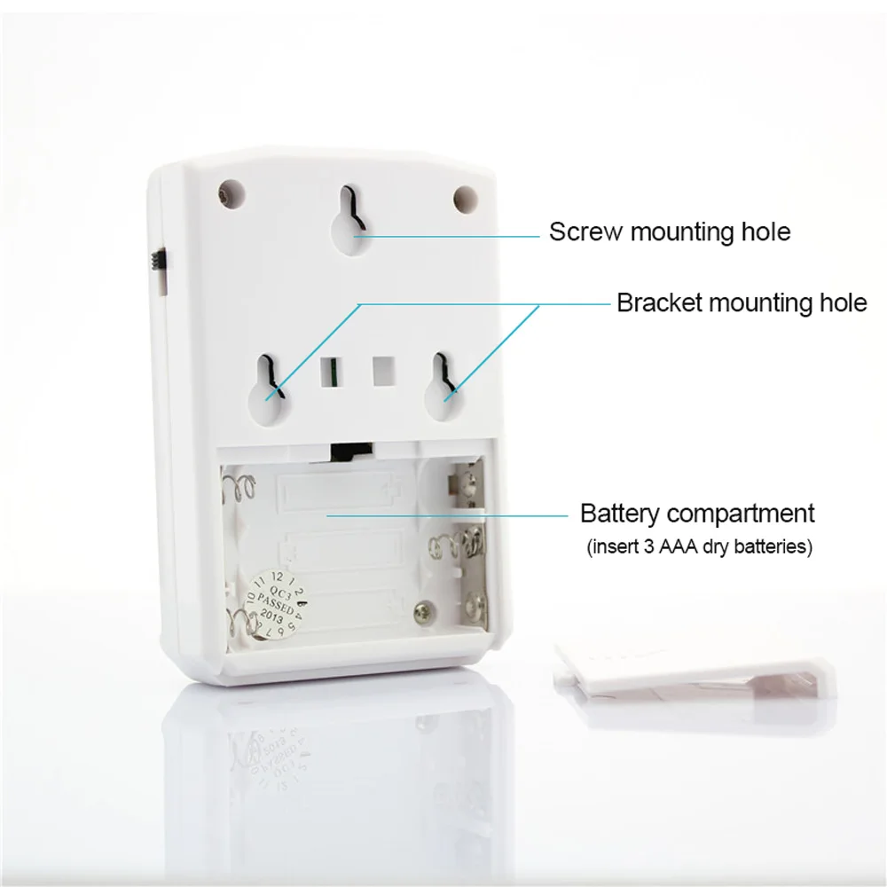 Small Indoor Door Bell Wireless PIR Motion Sensor Voice Recordable Sound Smart Doorbell