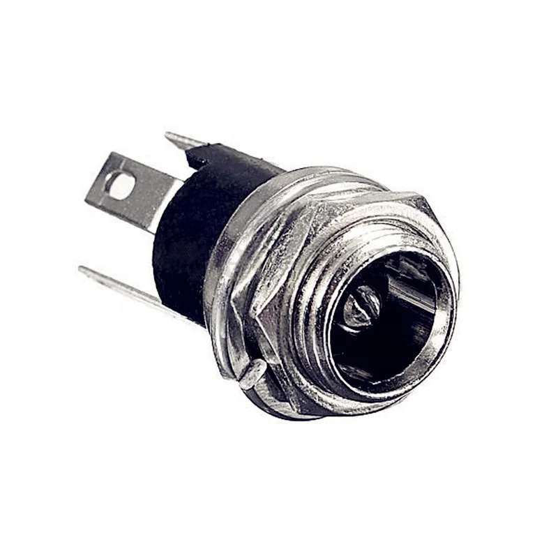 10 шт. 5,5x2,1mm Источник питания постоянного тока Разъем Женский Панель Крепление 3-контактный Электрический разъем