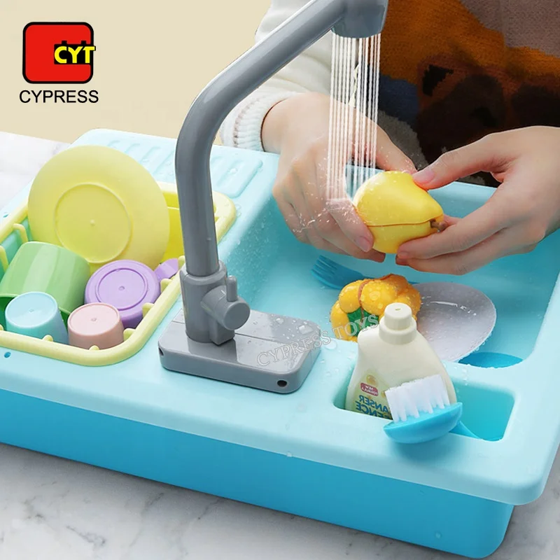 Cocina De Juguete Pretend Play Kitchen Sink Set Toy Tableware Toy For Kids