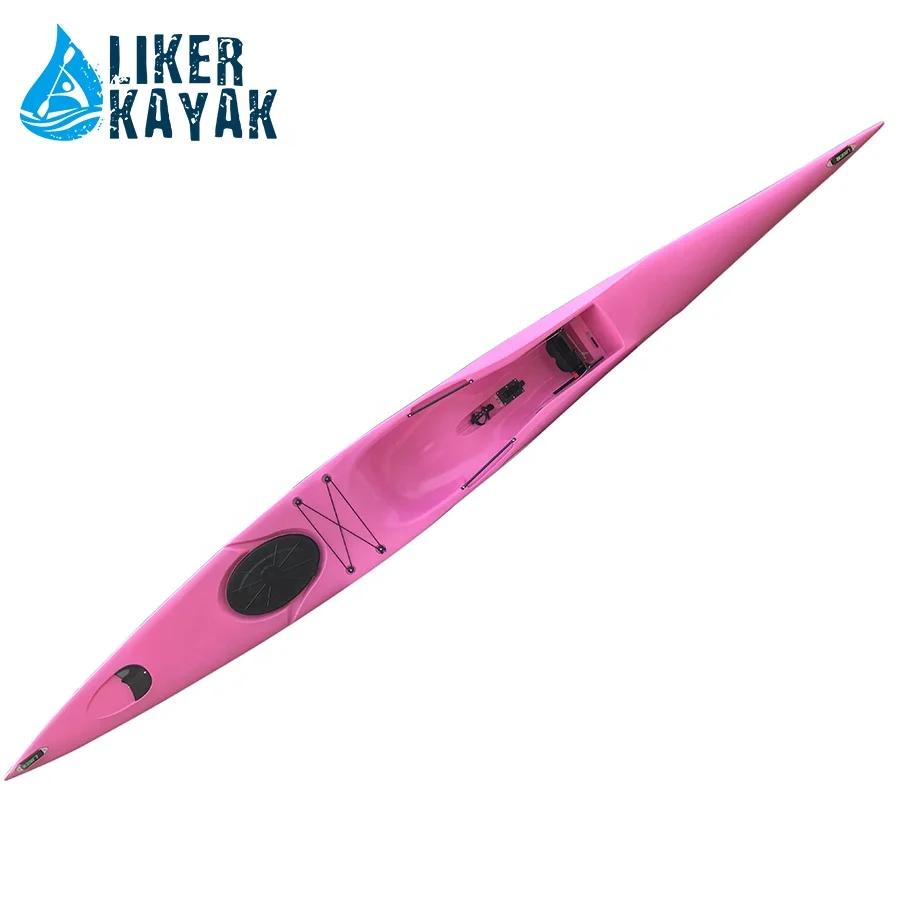 Racing HDPE 505cm sea boat carbon surf ski kayak with skeg