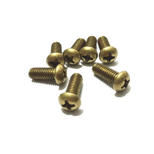 Brass Phillips Pan Button Head Screw M2 M2.5