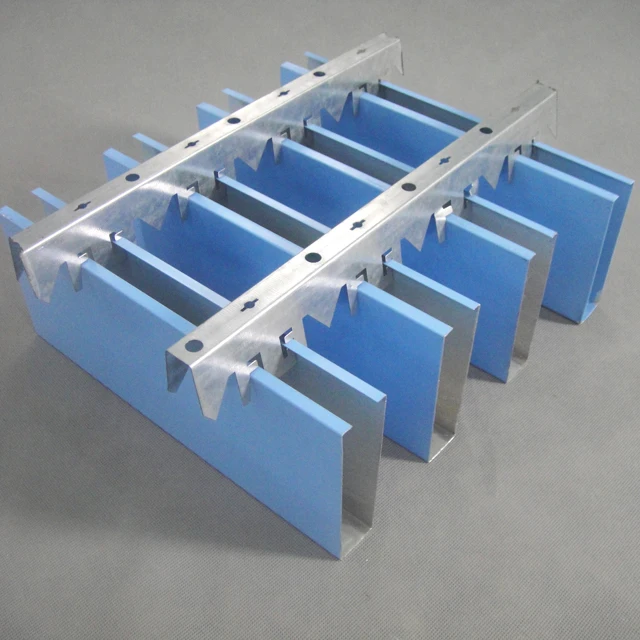 Wood Grain Aluminum Baffles Ceiling For America Shopping Mall Ceiling Designs