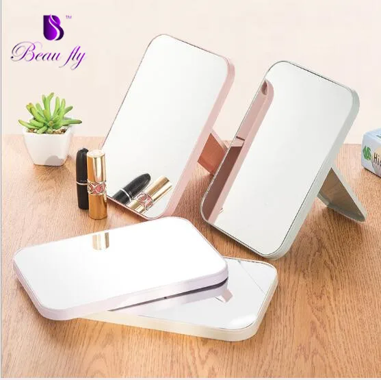 Rectangular desktop mirror hd  desktop dressing mirror folding portable makeup mirror
