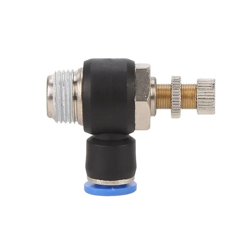 
SL4-M5 Pneumatic throttle valve air speed regulating valve quick connect hose fittings throttle check valve 