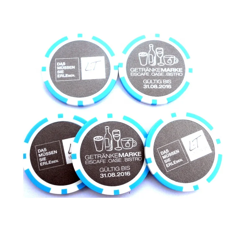 11.5G Durable ABS poker chips with stickers inlay