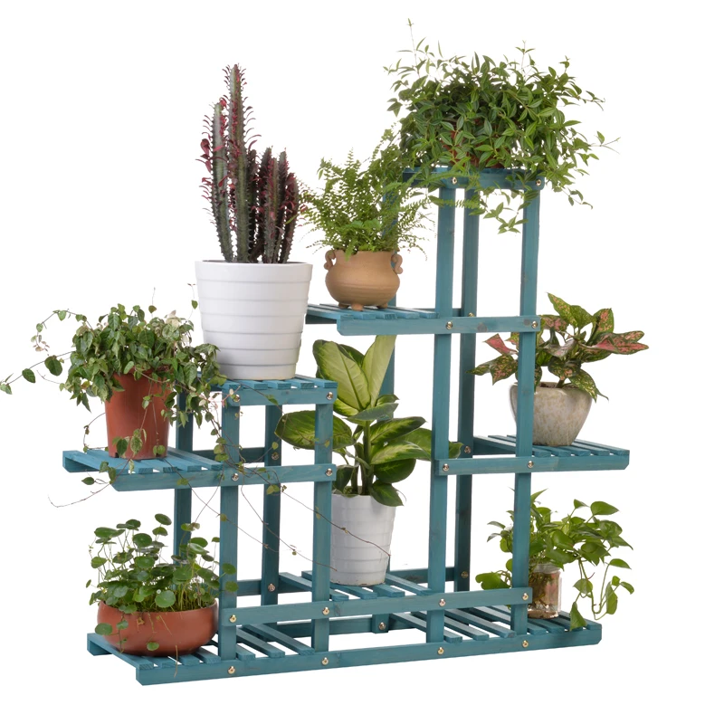 Современная Деревянная многослойная Цветочная полка для