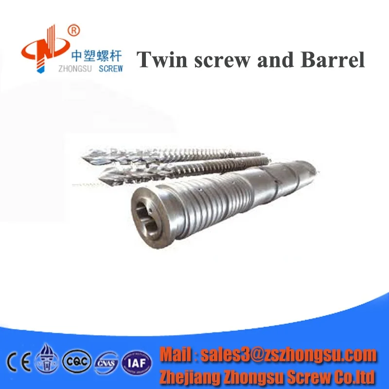 hot selling conical twin screw and barrel /twin screw extruder qearbox for pipe & profile