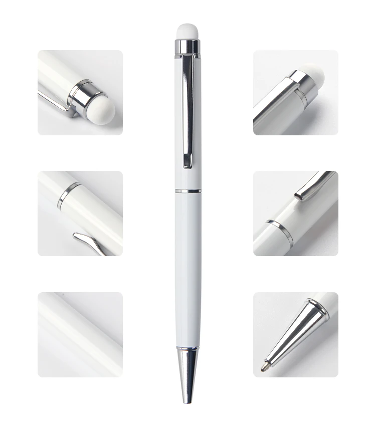 Wholesale cheap good quality custom logo color metal stylus ball pen touch screen pen