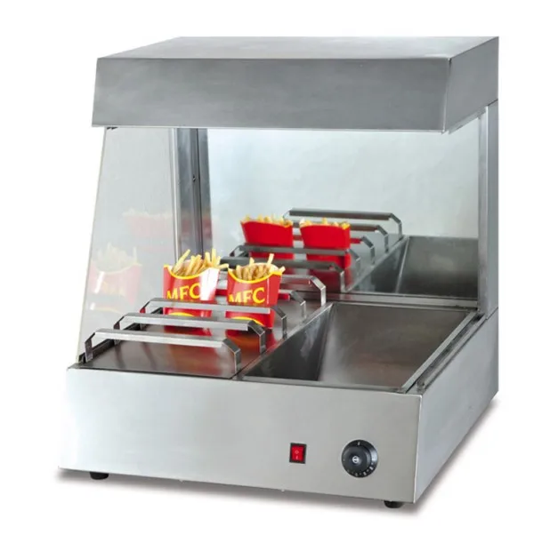 Kfc high quality counter top french fry chips display warmer