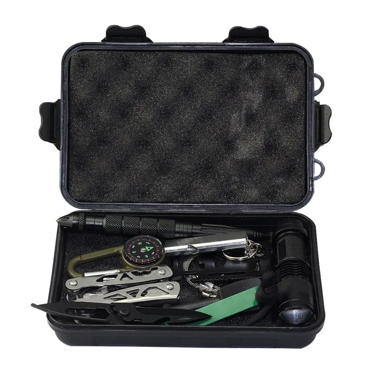 Кемпинг пеший Туризм инструмент выживания Ножи Сабер карта свисток Тактический Ручка Открытый аварийный инструментарий
