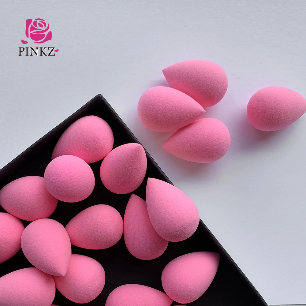Latex free Pink teardrop mini makeup sponge blush blender for foundation /concealer factory price