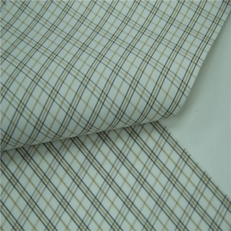 100%polyester blue white check fabric for table cloth fire proof tent fabric