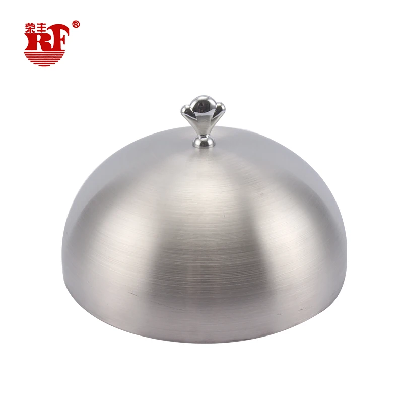 Crown hand round style stainless steel beef steak dome dish plate food cover