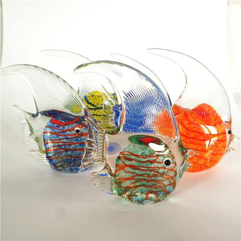 
BIG SALE fancy murano glass tropical fish sculpture 