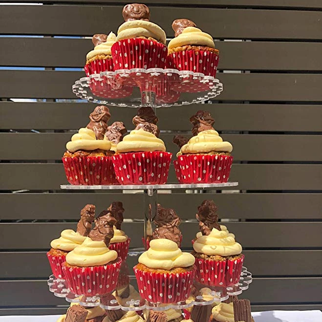 4 Tier Acrylic Round Cupcake stand  Pastry stand serving tray