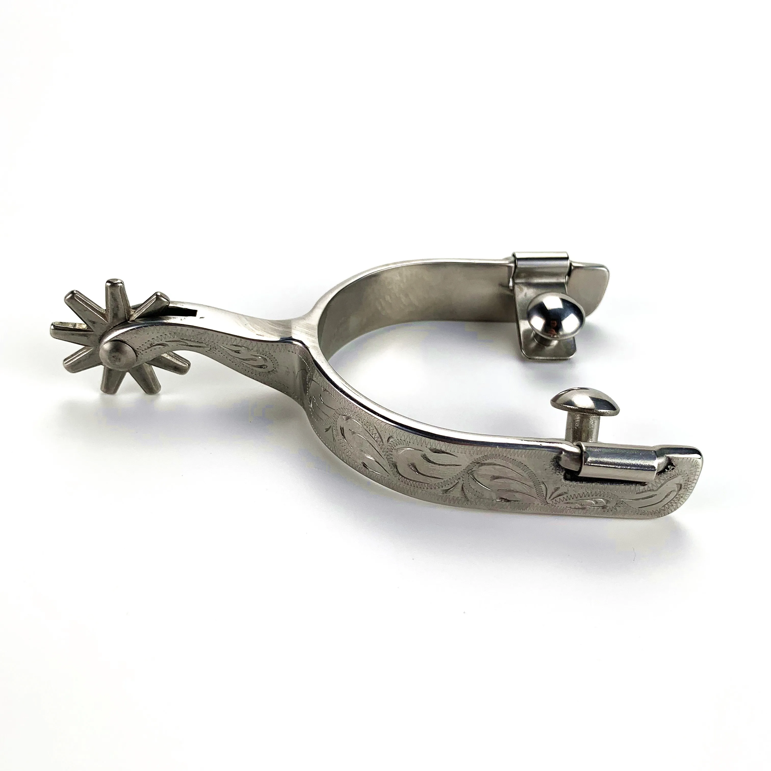 Western Engraved cutting Horse Riding Spurs