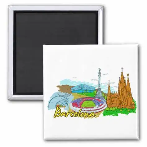 Wholesale north america spanish travel square frame automatic equipment for the production of fridge magnet