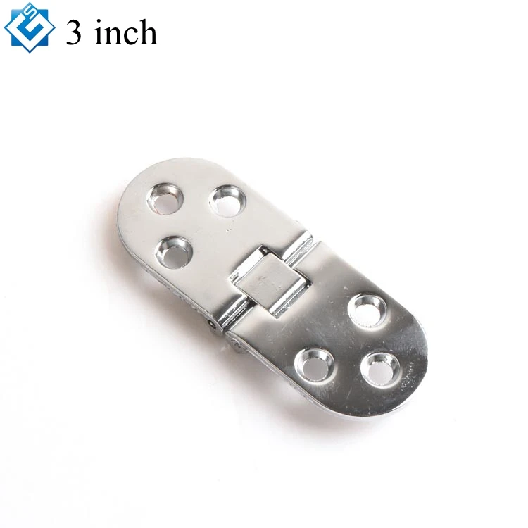 Zinc Alloy Lift Up Lid Nickel Lazy Susan Cabinet Hinge 180 Degrees Opening Angle Drop Down 3 Inch Concealed Flap Hinge