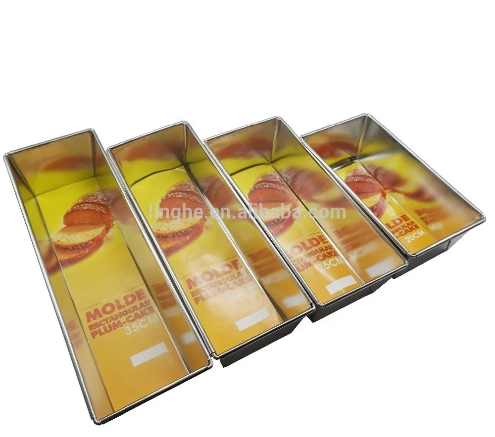 4 Pieces Tinplated Rectangle Bread Loaf Pan Set