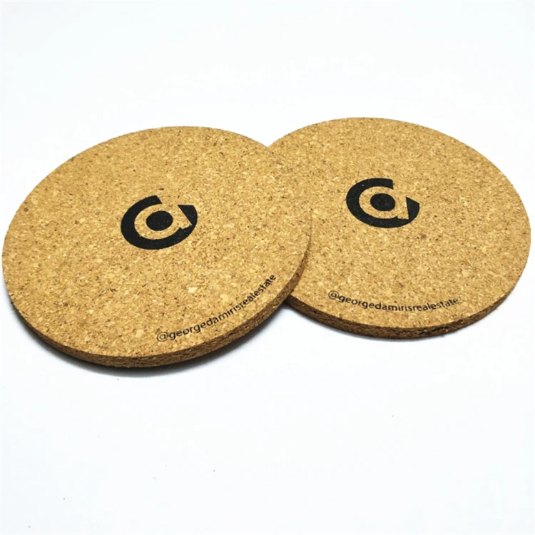 Mats & Pads Table Decoration & Accessories Type and Cork, MDF Material laser engrave cork coaster