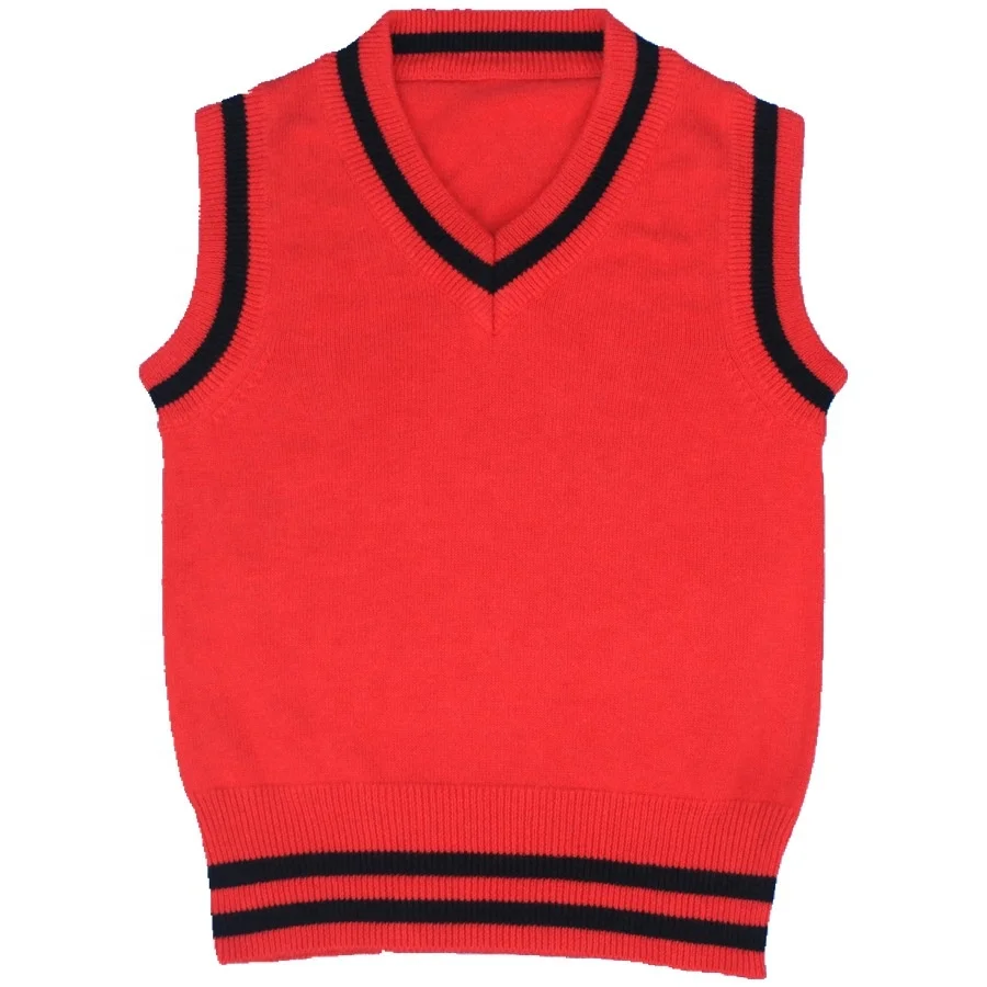 
hot selling OEM new design custom winter warm sleeveless school uniform sweater 