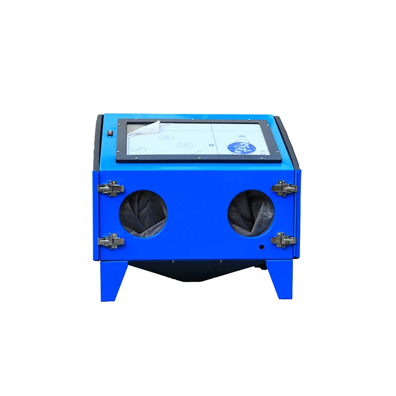 High pressure small sandblast cabinet for rust cleaning 150L sandblaster blasting machine electricelectric sandblaster