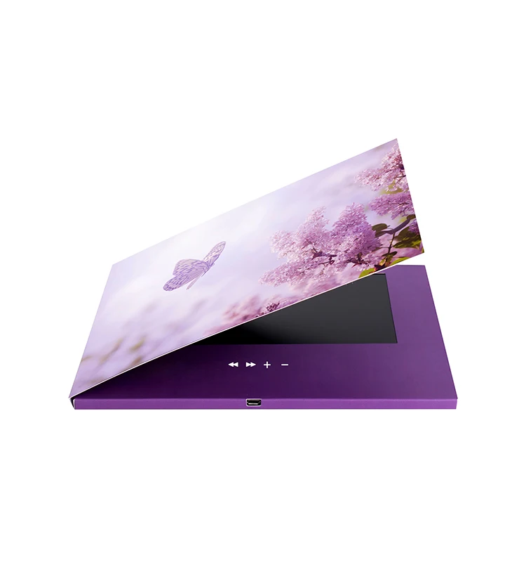 Customized Printing Digital Lcd Screen Invitation Wedding Market Greeting Card Video Brochure