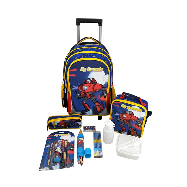 Cheap 19Inch Kid Trolley Bag School Bags Trolley For Boys