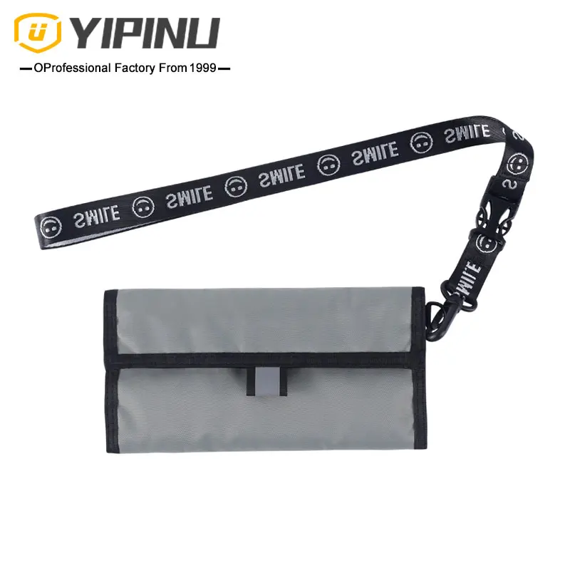 YIPINU Rfid Business Lanyard Credit Blocking Mens Wallet Card Holder passport holders