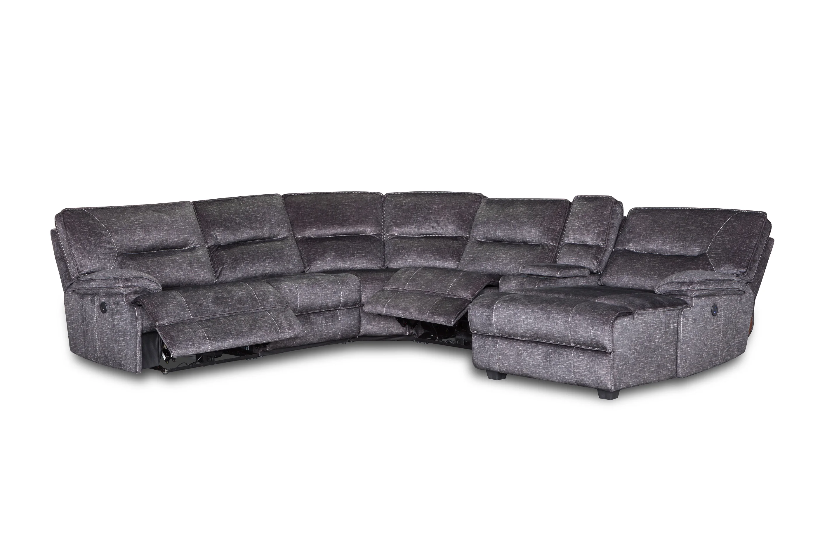 
Luxury multifunction fabric recliner sectional sofa set 