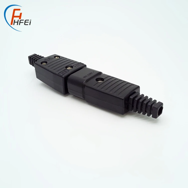 Solid copper AC socket plug 3 pin cable connector iec c14 c15 male connector iec c15 connector