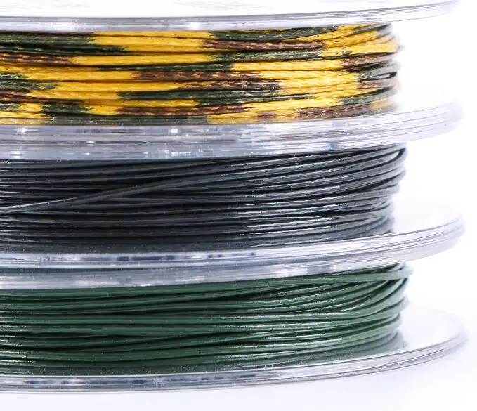 Carp fishing line Coated braid hooklink black green brown color for hair rig sinking accessories